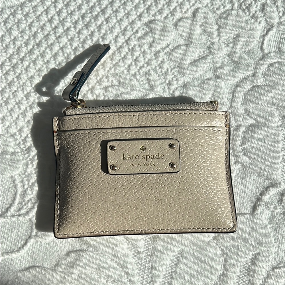 Kate Spade Beige Leather Coin Purse